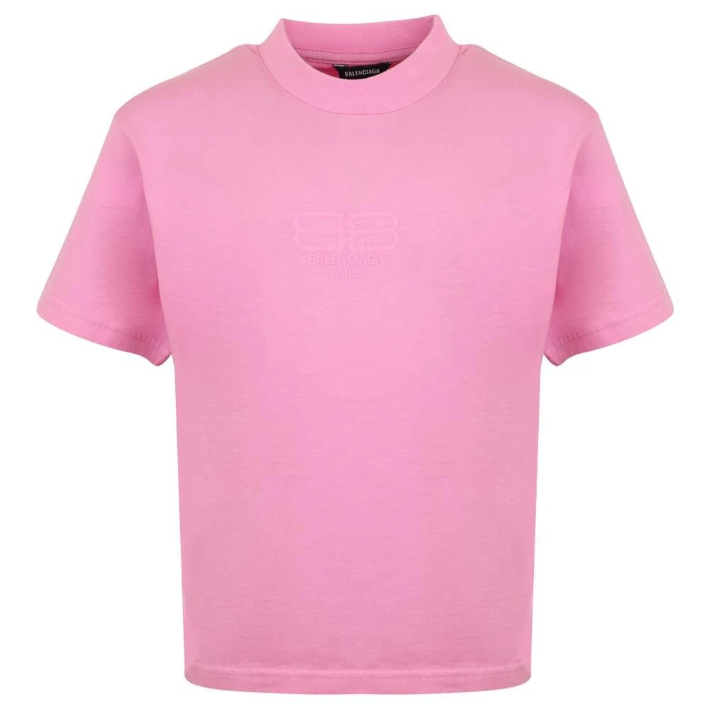 商品Balenciaga|Pink BB Logo T Shirt,价格¥737,第1张图片