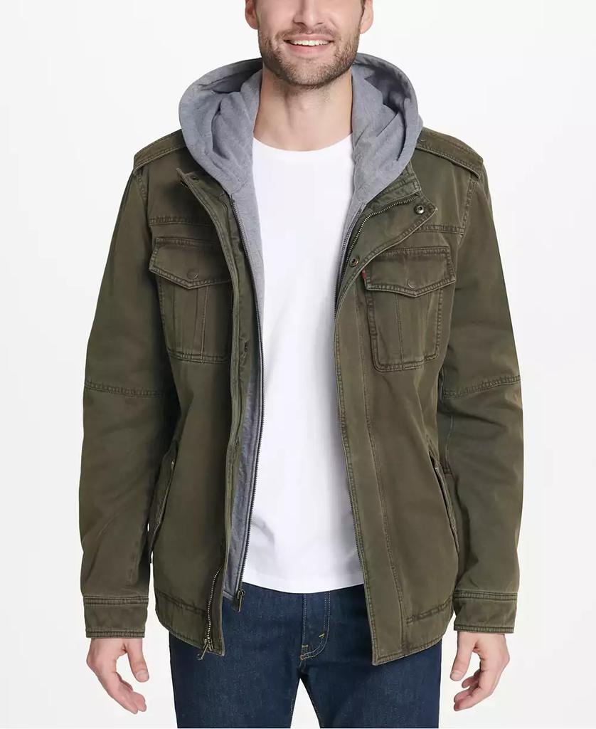 Levi's® Herren-Hoodie mit zwei Taschen, herausnehmbarer Jersey-Latz-/Kapuzenpartie und Sherpa-Futter image 2