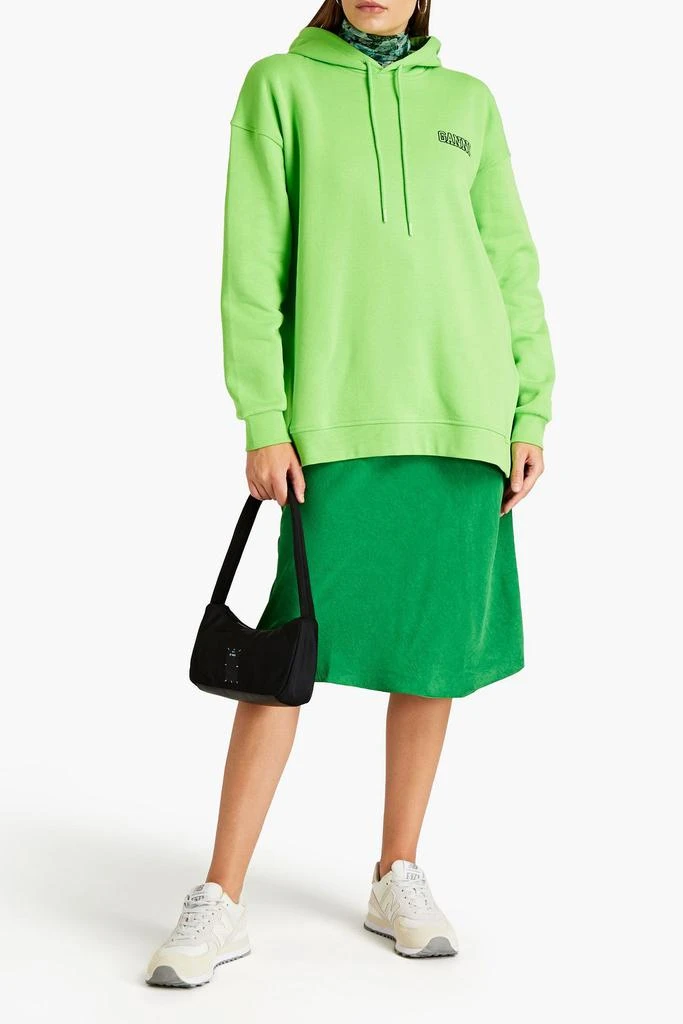 商品Ganni|Oversized embroidered organic cotton-fleece hoodie,价格¥415,第2张图片详细描述