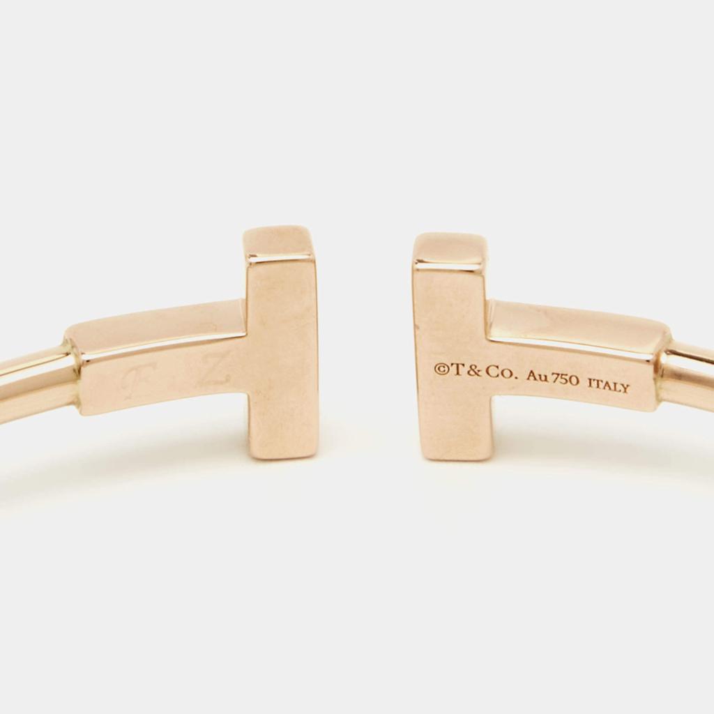 商品[二手商品] Tiffany & Co.|Tiffany  & Co. Tiffany T Diamond 18k Rose Gold Wire Bracelet,价格¥22061,第6张图片详细描述
