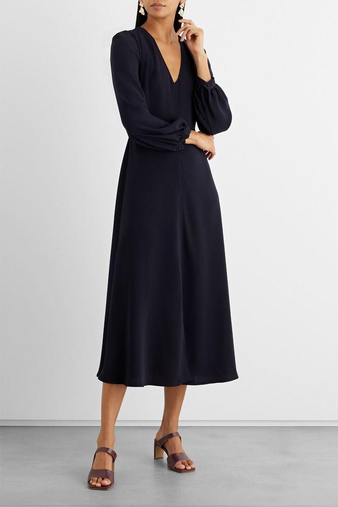 商品IRIS & INK|Camille pleated crepe midi dress,价格¥734,第2张图片详细描述