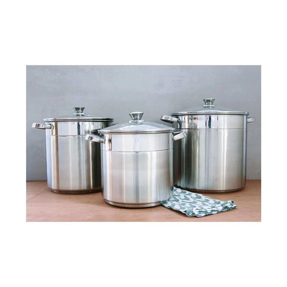 商品Sedona|3-Pc. Stainless Steel Stock Pots with Lids,价格¥538,第3张图片详细描述