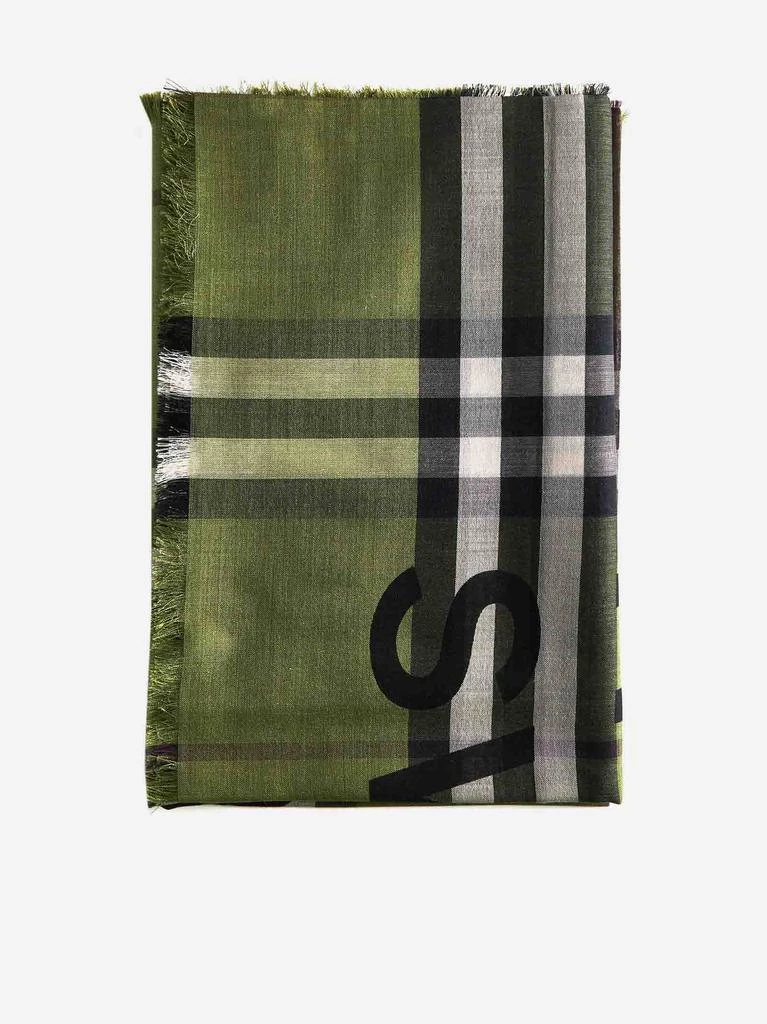 商品Burberry|Check print wool and silk scarf,价格¥1835,第1张图片