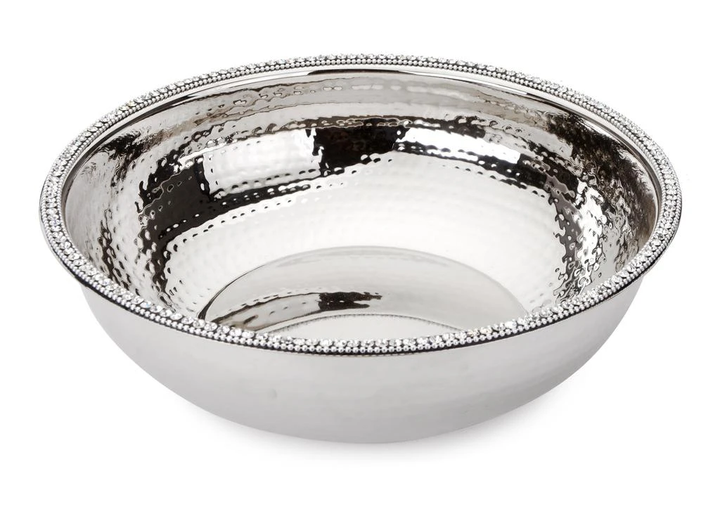 商品Classic Touch Decor|Stainless Steel Bowl w Stones,价格¥668,第1张图片