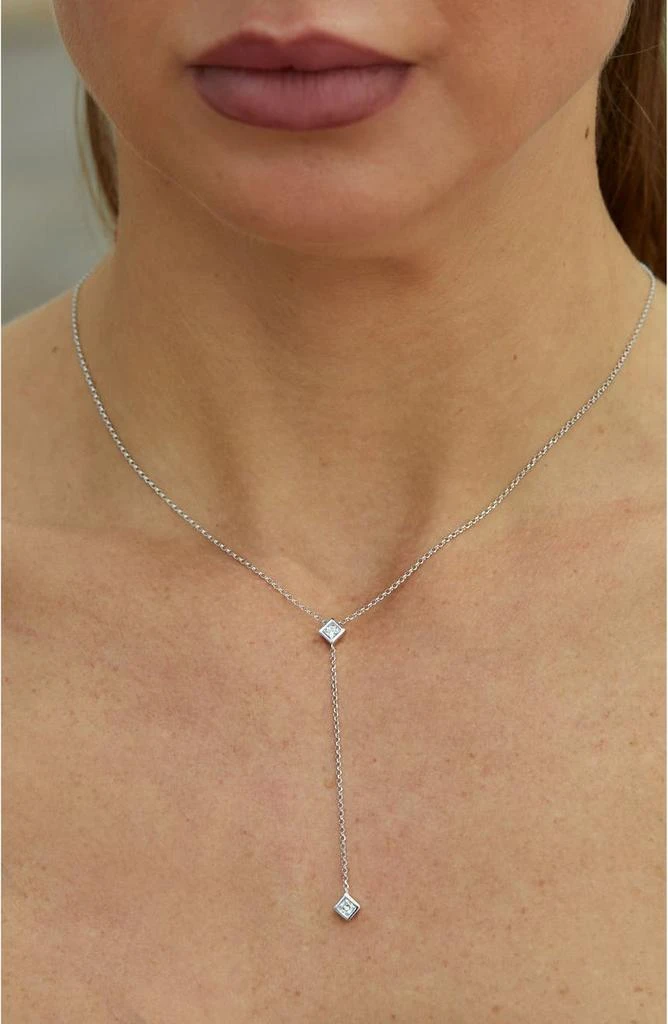 商品Savvy Cie Jewels|Sterling Silver CZ Station Y-Necklace,价格¥248,第2张图片详细描述