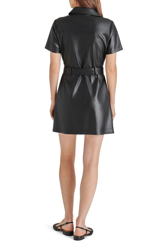 商品Steve Madden|Jolene Belted Faux Leather Mini Shirtdress,价格¥375,第2张图片详细描述