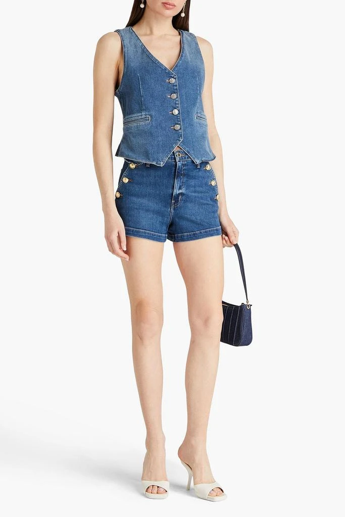 商品Derek Lam|Button-detailed denim shorts,价格¥852,第2张图片详细描述