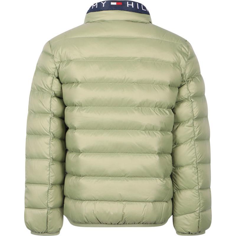 商品Tommy Hilfiger|Logo padded jacket in sage green,价格¥1051,第4张图片详细描述