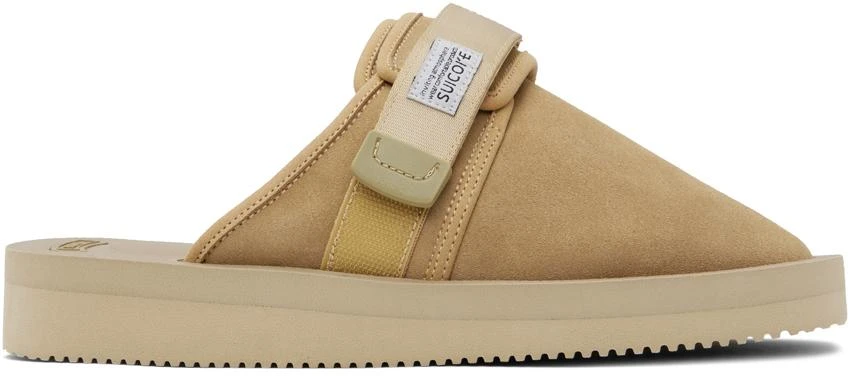 商品Suicoke|Beige ZAVO-VS Slippers,价格¥2572,第1张图片