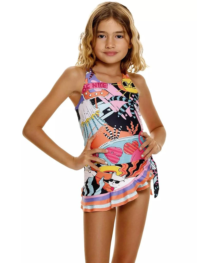 商品Agua Bendita|Little Girl's &amp; Girl's Returning To The Roots Debby One-Piece Swimsuit,价格¥300,第4张图片详细描述