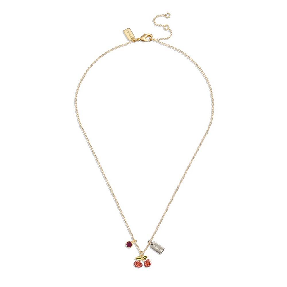 Faux Stone Cherry Pendant Necklace商品第3张图片规格展示