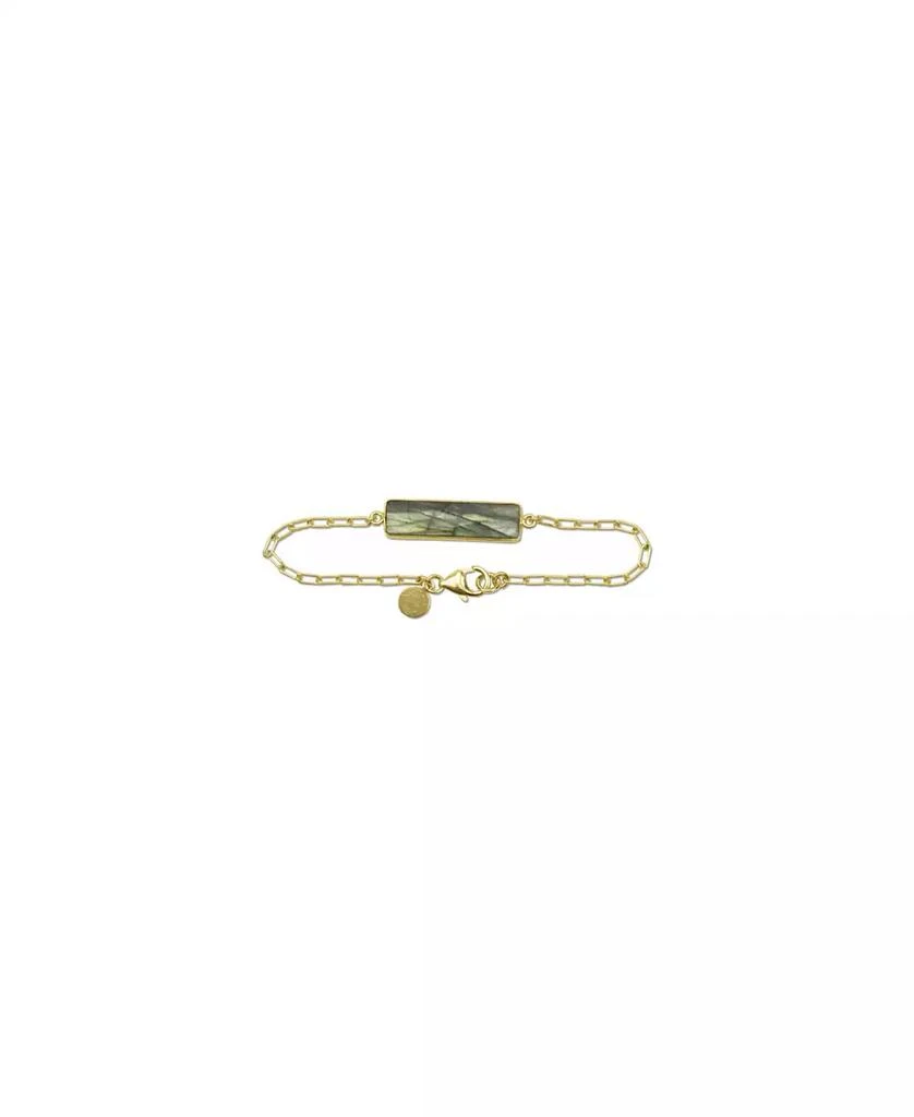 商品Roberta Sher Designs|Bezel Set Labradorite Bar Bracelet with 14K Gold Fill Chain,价格¥533,第1张图片