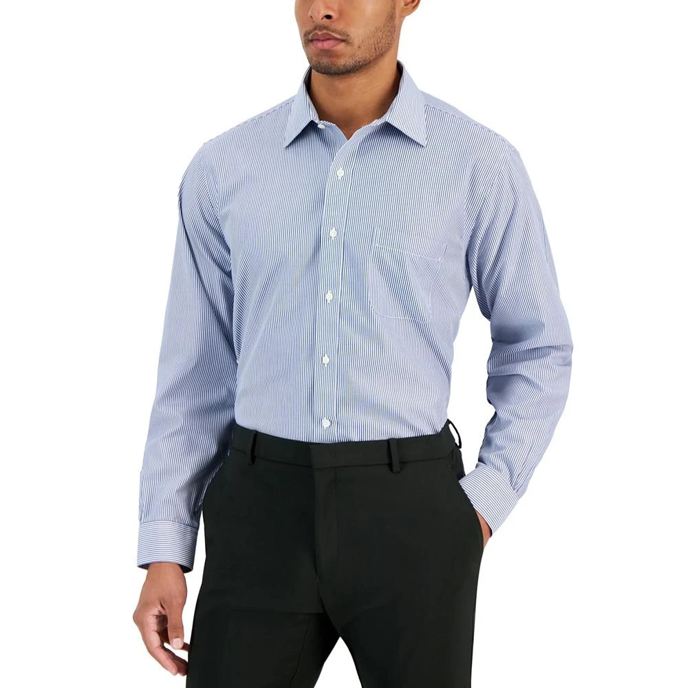 商品Brooks Brothers|Men's Regular Fit Non-Iron Bengal Stripe Dress Shirt,价格¥530,第1张图片