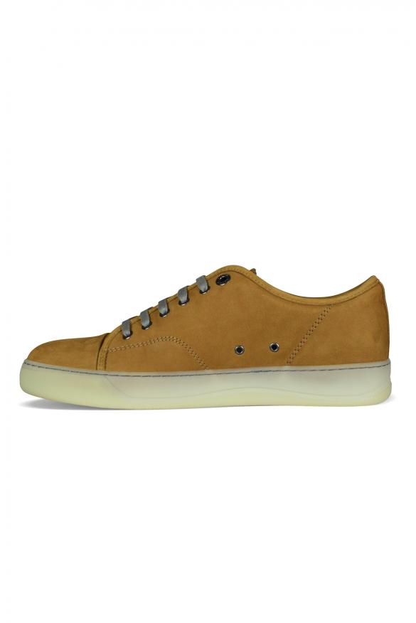 Luxury Sneakers For Men   Lanvin Dbb1 Sneakers In Camel Suede商品第3张图片规格展示