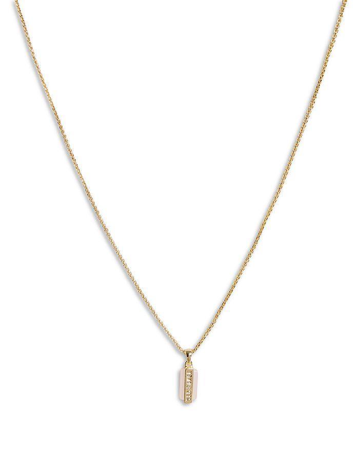 商品Ted Baker London|Gianni Gemstone Bar Adjustable Pendant Necklace in Gold Tone, 19",价格¥394,第3张图片详细描述