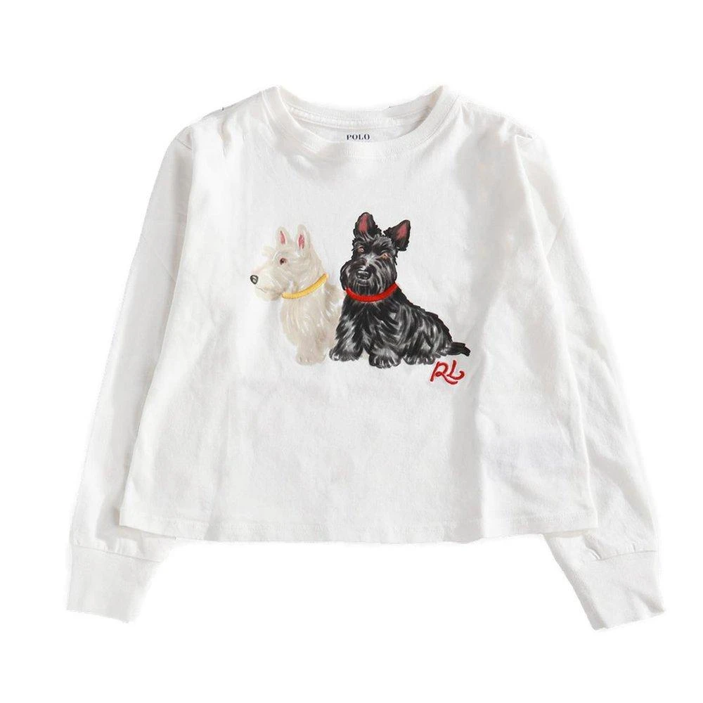 商品Ralph Lauren|Polo Ralph Lauren Kids Dogs Printed Long Sleeved T-Shirt,价格¥384,第1张图片