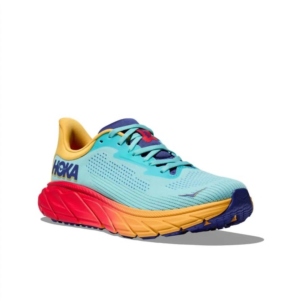商品Hoka One One|Men's Arahi 7 Running Shoes In Cloudless/poppy,价格¥1013,第1张图片