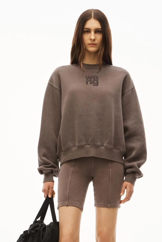 商品Alexander Wang|PUFF LOGO SWEATSHIRT IN STRUCTURED TERRY,价格¥1377,第2张图片详细描述