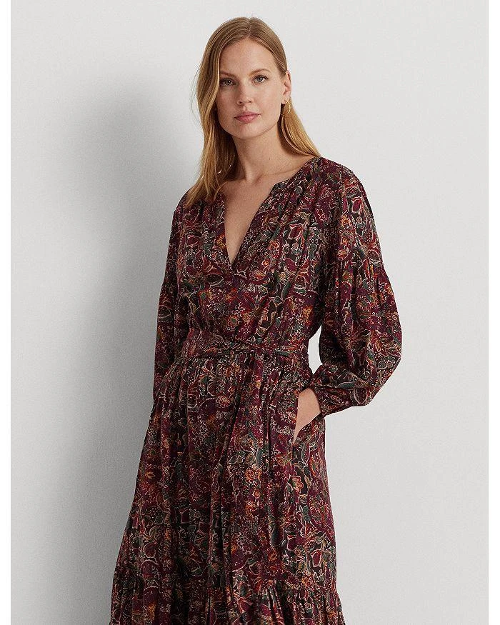 商品Ralph Lauren|Belted Peasant Midi Dress,价格¥878,第4张图片详细描述