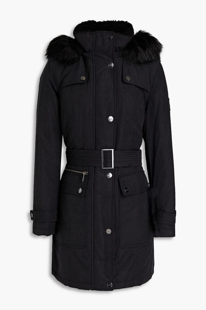 商品DKNY|Faux fur-trimmed shell hooded coat,价格¥859,第1张图片