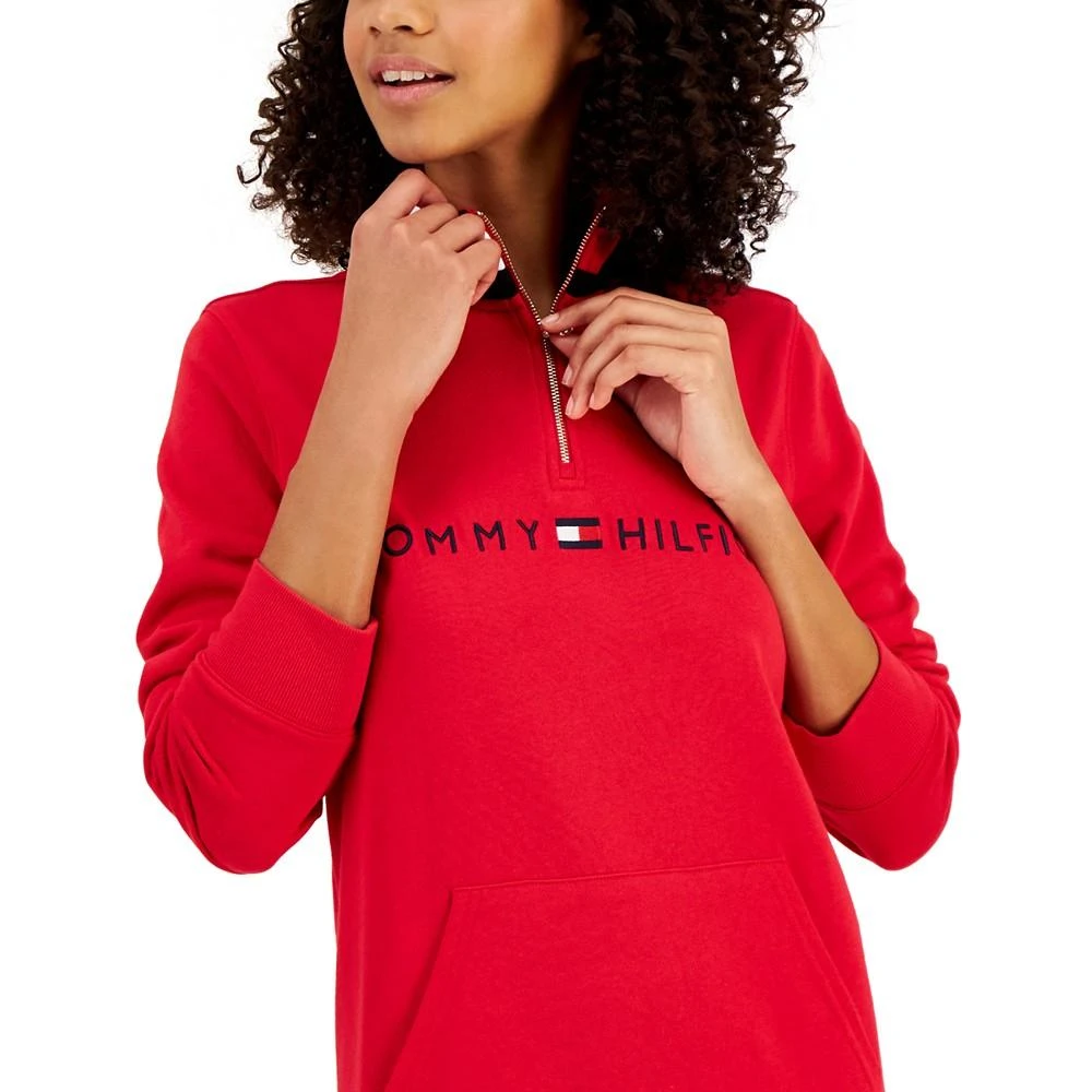 商品Tommy Hilfiger|Women's Logo Funnel-Neck Sweatshirt Dress,价格¥602,第4张图片详细描述