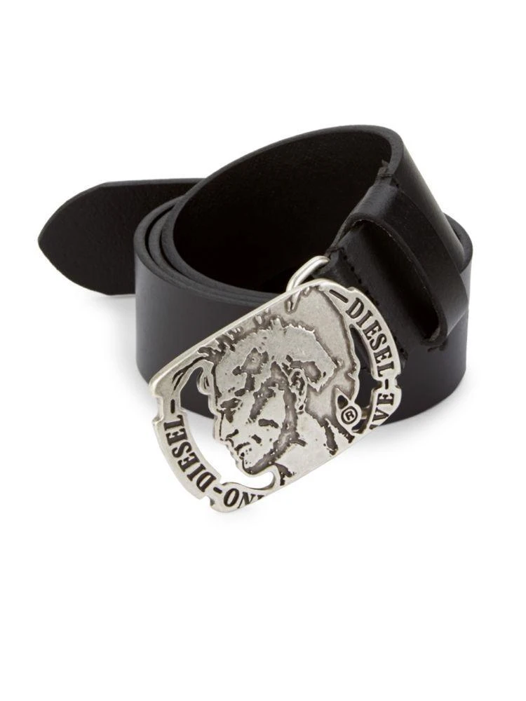 商品Diesel|Min08 Logo-Engrave Buckle Leather Belt,价格¥240,第1张图片