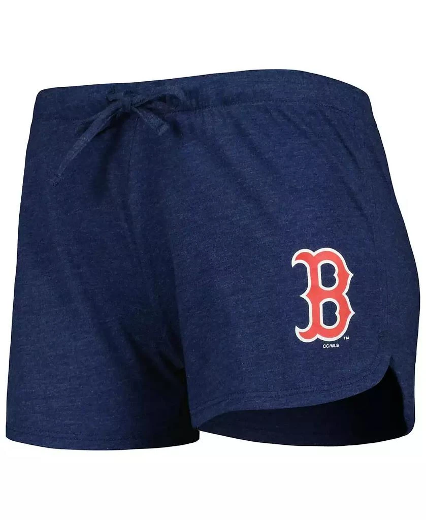 商品Concepts Sport|Women's Heather Navy Boston Red Sox Meter Knit Raglan Long Sleeve T-shirt and Shorts Sleep Set,价格¥471,第3张图片详细描述