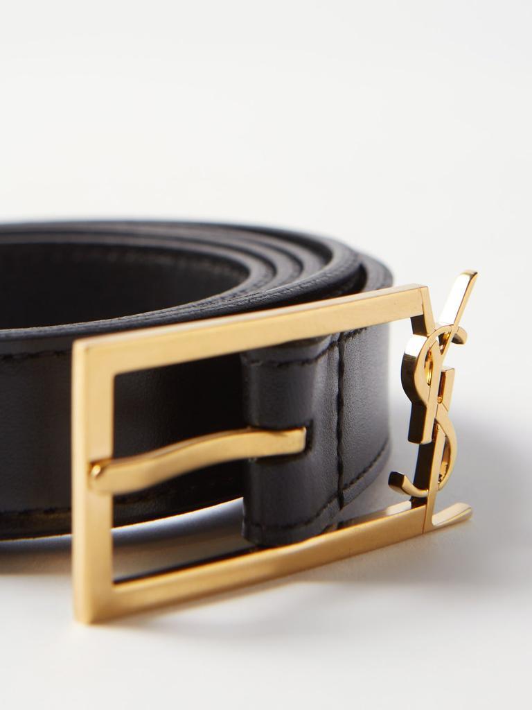 商品Yves Saint Laurent|Logo-plaque leather belt,价格¥2870,第4张图片详细描述