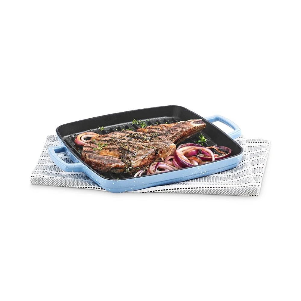 商品Martha Stewart|CLOSEOUT!  Speckle Enameled Cast Iron Grill Pan, Created for Macy's,价格¥124,第1张图片