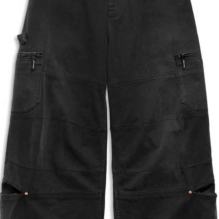 商品[国内直发] Balenciaga|巴黎世家 Logo贴标休闲阔腿牛仔裤 宽松版型 男款 黑色,价格¥18486,第9张图片详细描述