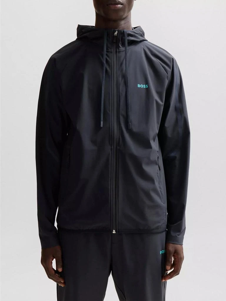 商品Hugo Boss|Zip-Up Hoodie with Decorative Reflective Details,价格¥1193,第3张图片详细描述