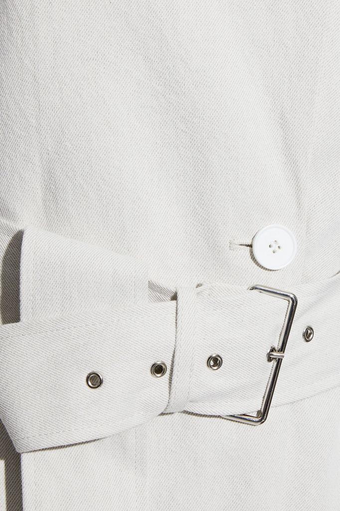 Polka belted cotton and linen-blend twill jacket商品第4张图片规格展示