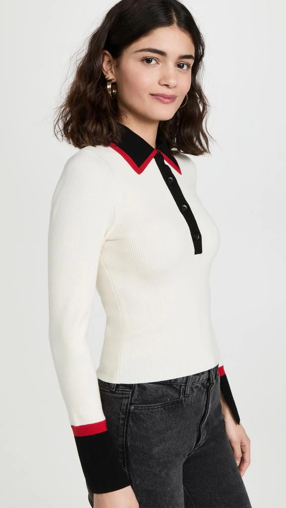 商品Alice + Olivia|alice + olivia Pia 罗纹针织马球衫,价格¥903,第4张图片详细描述