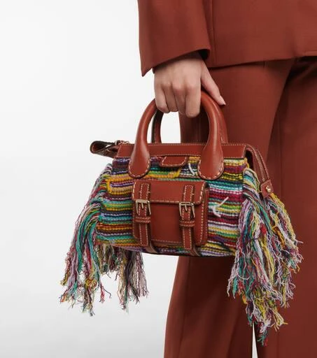 商品Chloé|Edith Small cashmere-blend tote,价格¥14873,第2张图片详细描述