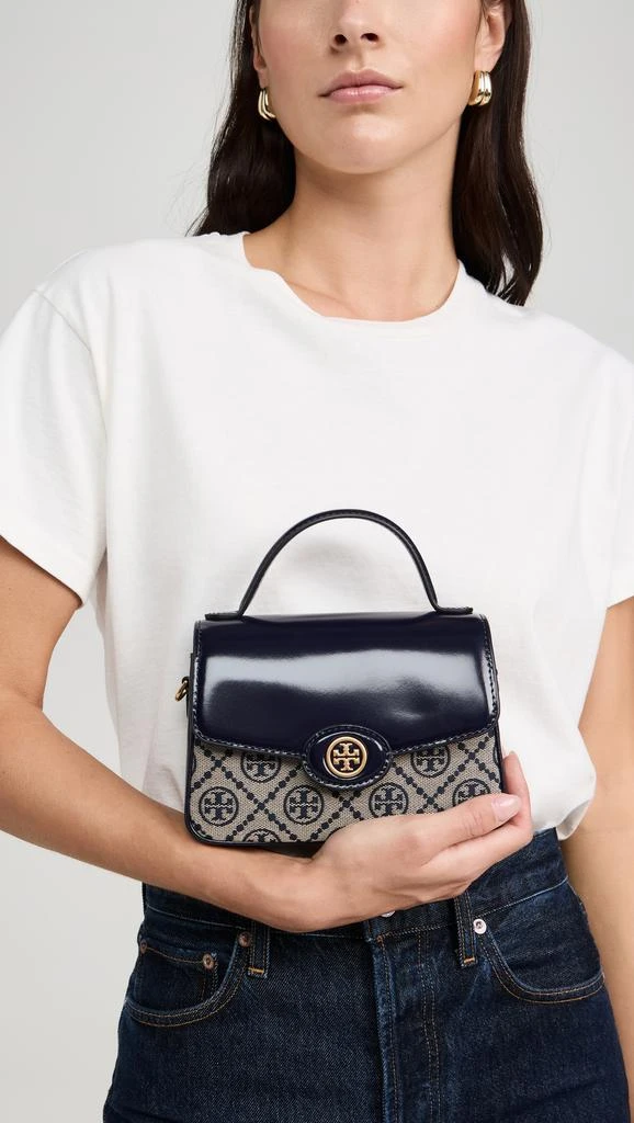 商品Tory Burch|T Monogram Spazzolato Top Handle Satchel,价格¥2748,第2张图片详细描述