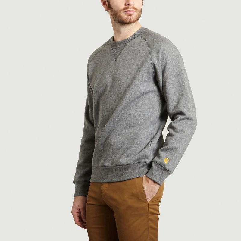 商品Carhartt|Chase Sweatshirt Grey Heather Gold CARHARTT WIP,价格¥533,第2张图片详细描述