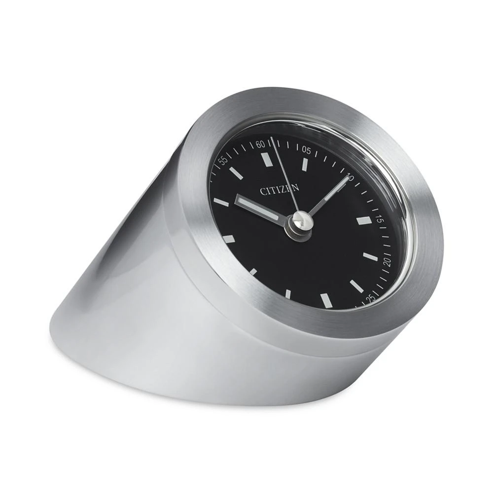 商品Citizen|Workplace Silver-Tone Metal Cylindrical Clock,价格¥887,第1张图片