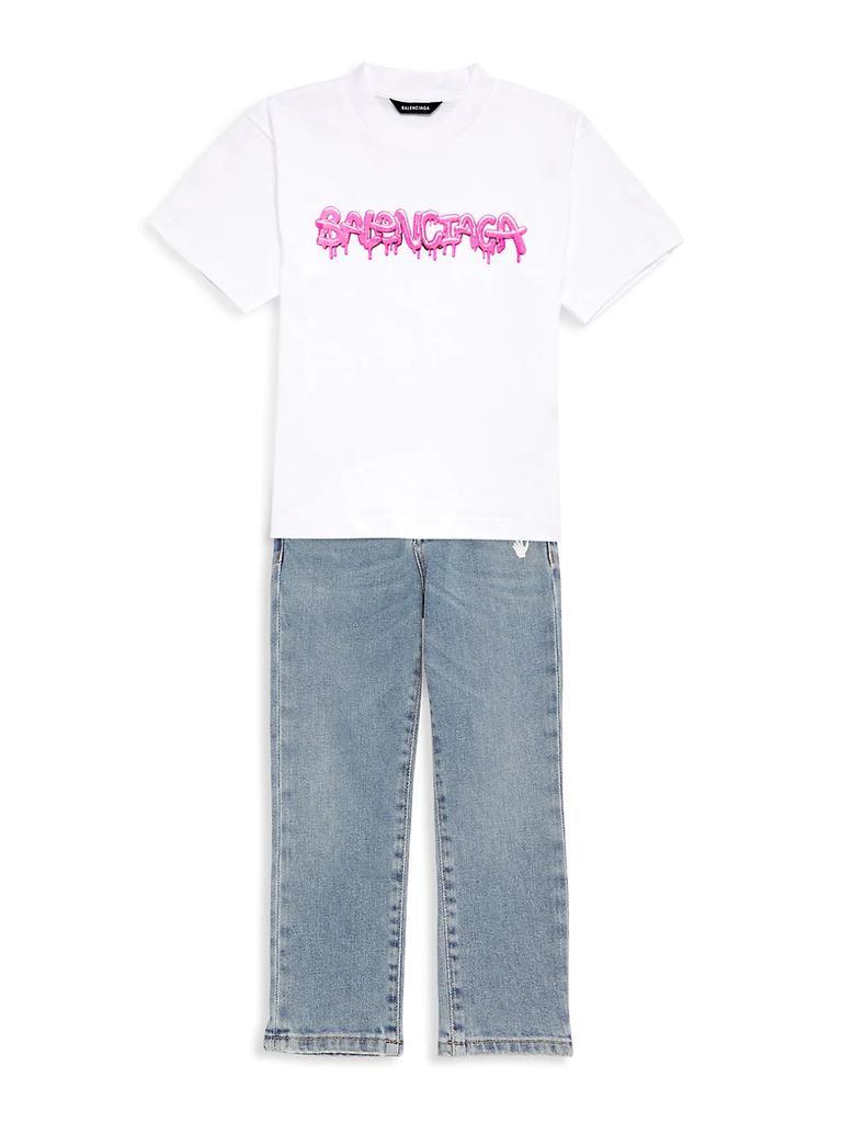 商品Balenciaga|Little Kid's & Kid's Slim Logo T-Shirt,价格¥1440,第4张图片详细描述