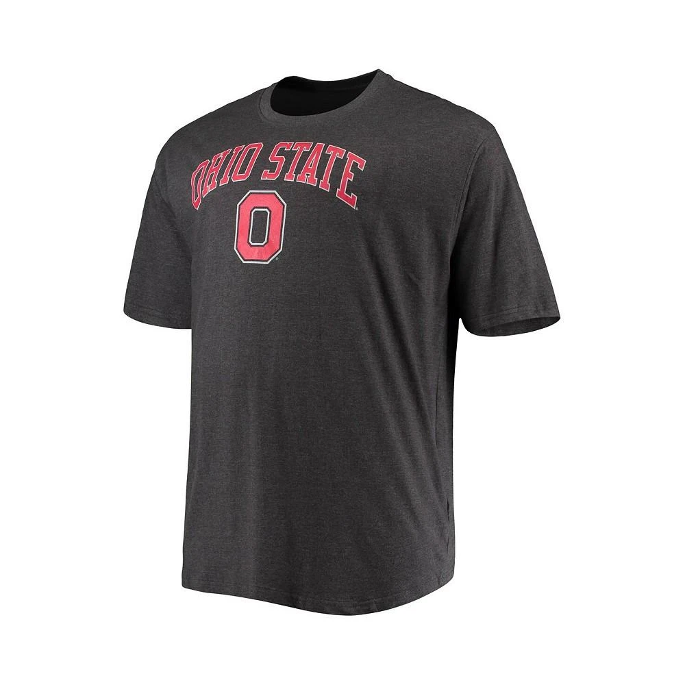 商品CHAMPION|Men's Heathered Charcoal Ohio State Buckeyes Big and Tall Arch Over Wordmark T-shirt,价格¥222,第2张图片详细描述