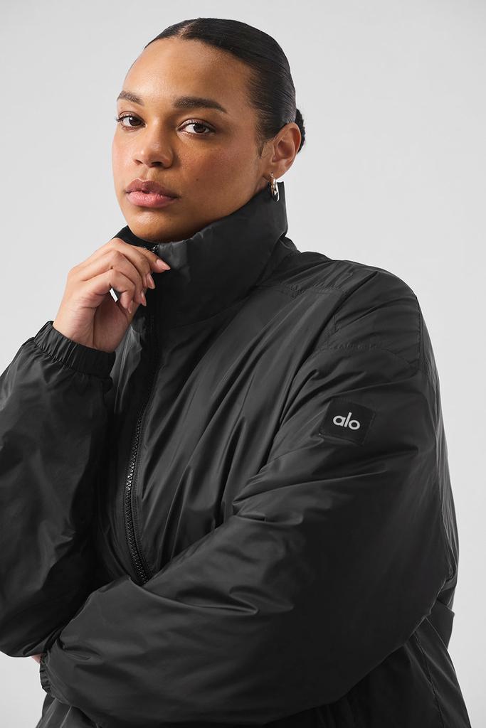 【ACLO】★2WAYブルゾン★新品未使用★Freeサイズ Alo Latitude Light Weight 1/2 Zip Pullover Jacket - Black