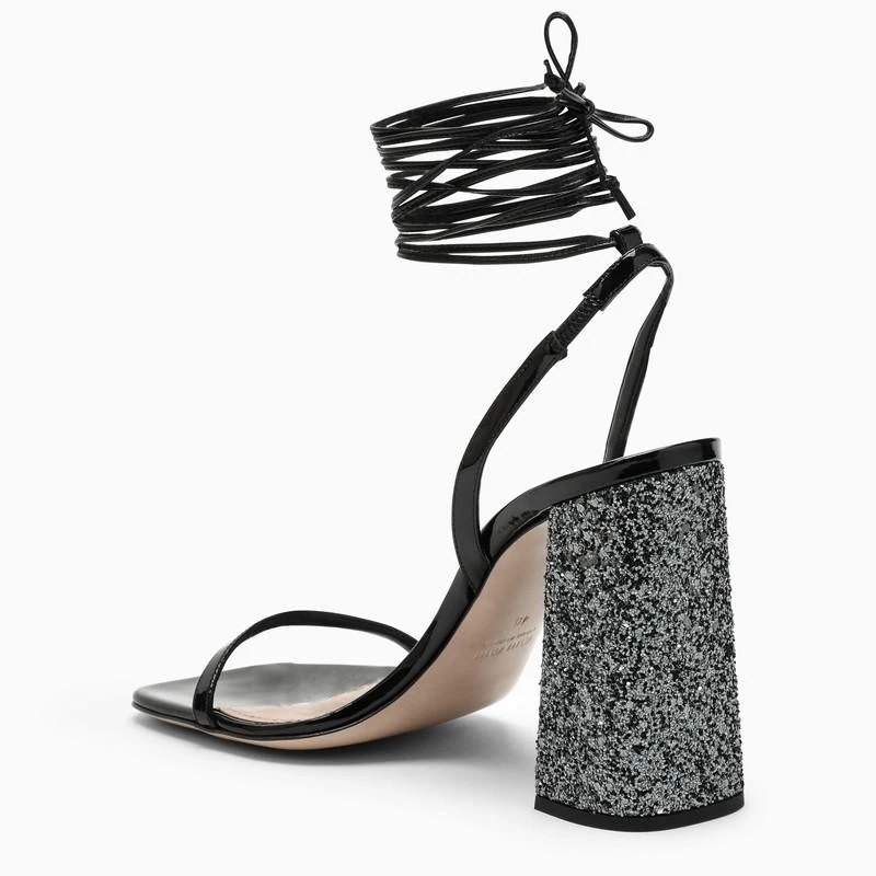 ��商品Miu Miu|Black sandal with glitter heel,价格¥6337,第4张图片详细描述