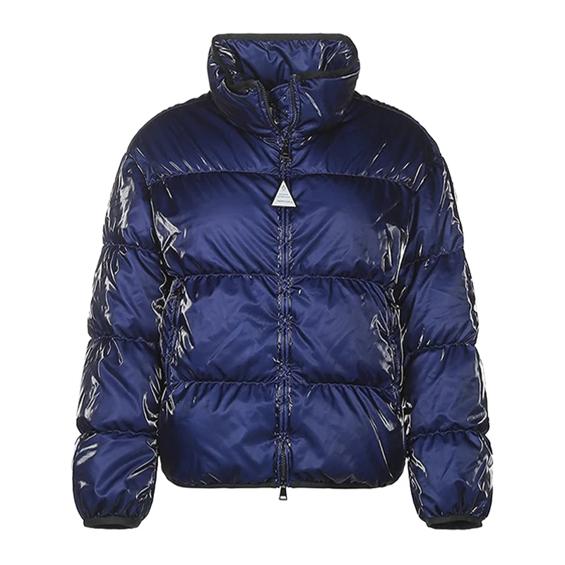 商品[国内直发] Moncler|MONCLER 女士蓝色刺绣徽标拼布羽绒服 1A52S60-54AQ4-760,价格¥9824,第1张图片