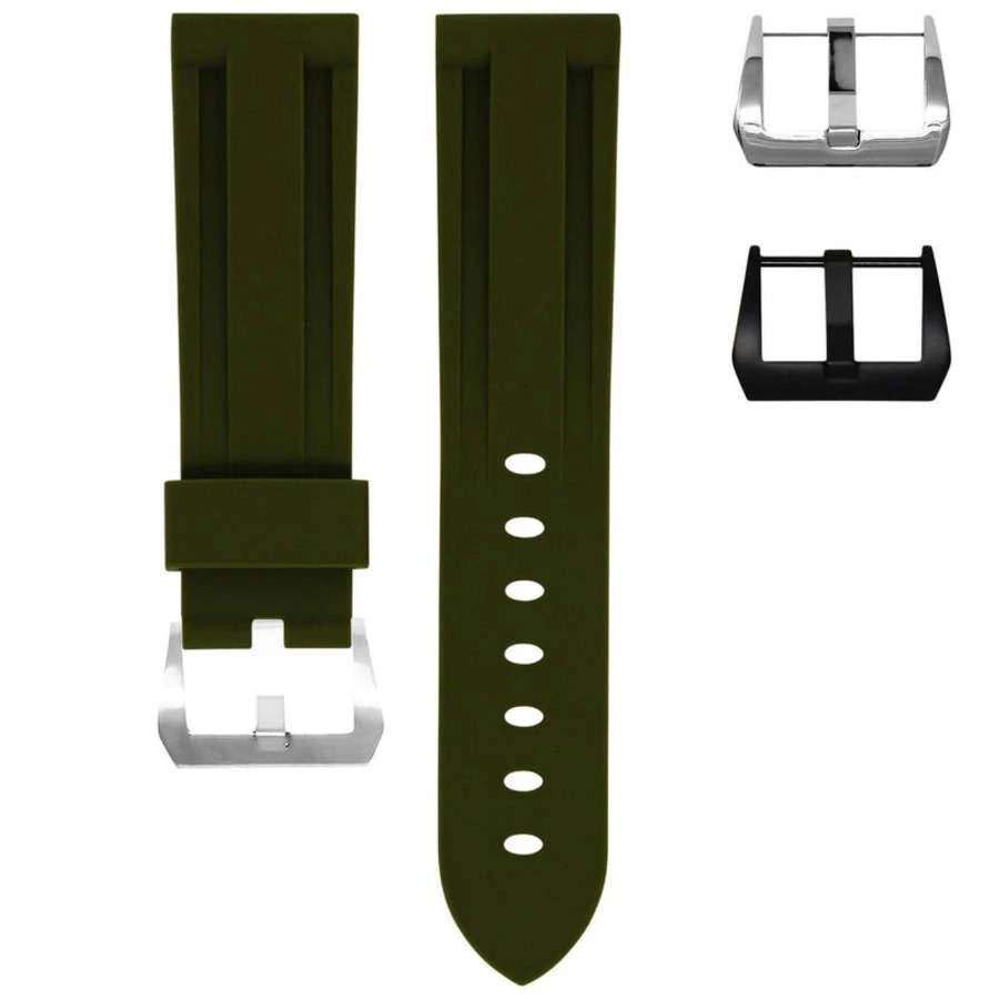 商品Horus Watch Straps|For Tudor Black Bay Straight Lug Olive Rubber Watch Band 22MMSL-OLV-TBB,价格¥1304,第1张图片