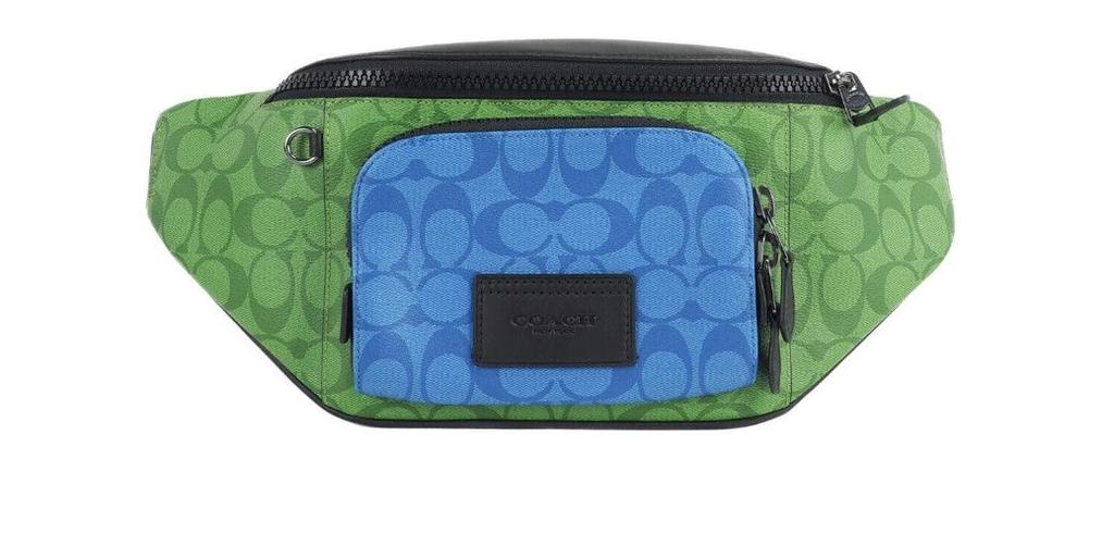 COACH Neon Green Multi Blocked Signature  Waist Belt Bag商品第1张图片规格展示