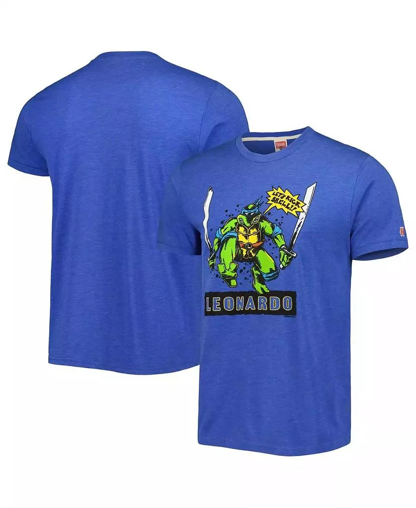商品Homage|Men's and Women's Royal Teenage Mutant Ninja Turtles Leonardo Tri-Blend T-shirt,价格¥239,第1张图片