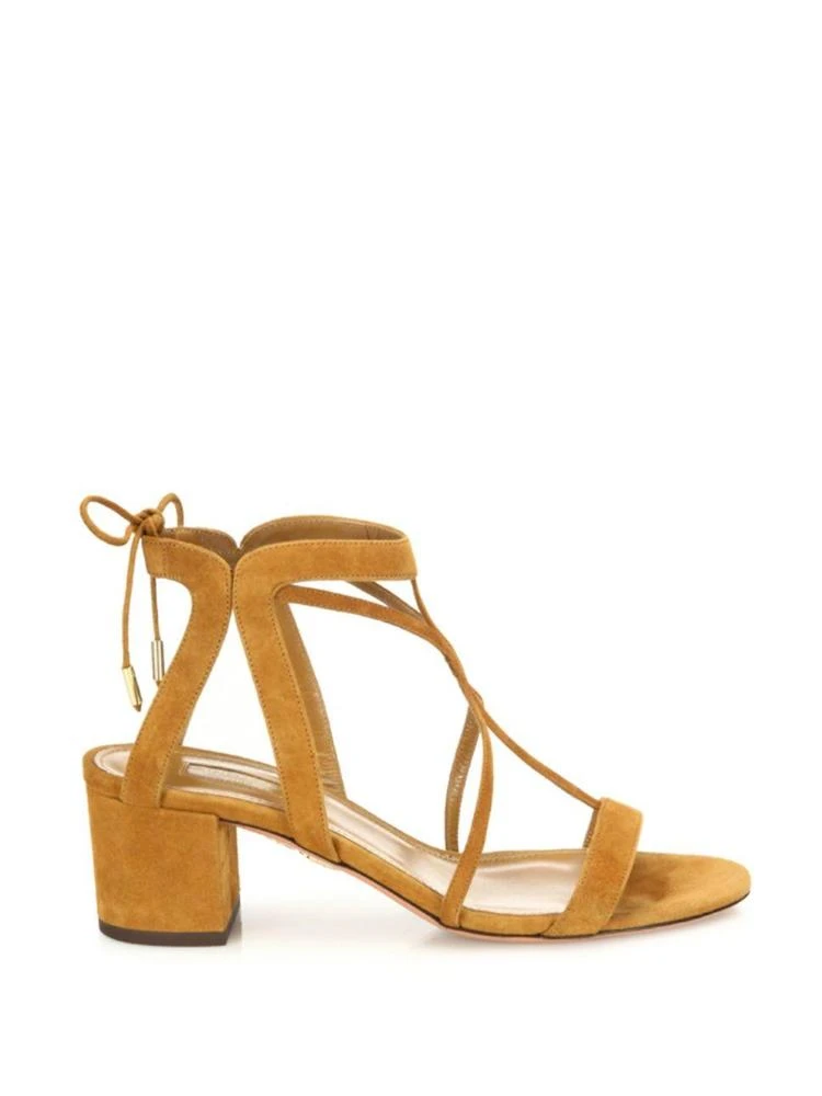 商品Aquazzura|Fiji Suede Cage Block Heel Sandals,价格¥2323,第5张图片详细描述