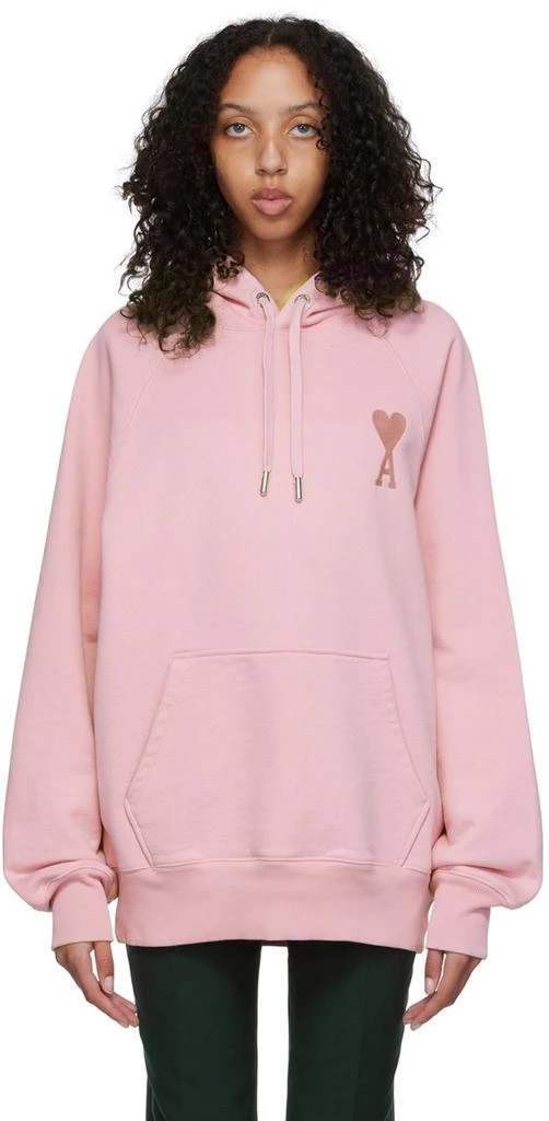 商品AMI|女式 爱心刺绣卫衣 粉色,价格¥2526,第1张图片