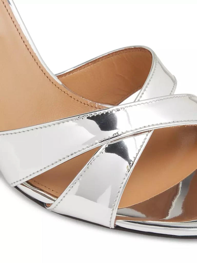 商品Aquazzura|Divine 85MM Metallic Leather Sandals,价格¥5886,第5张图片详细描述