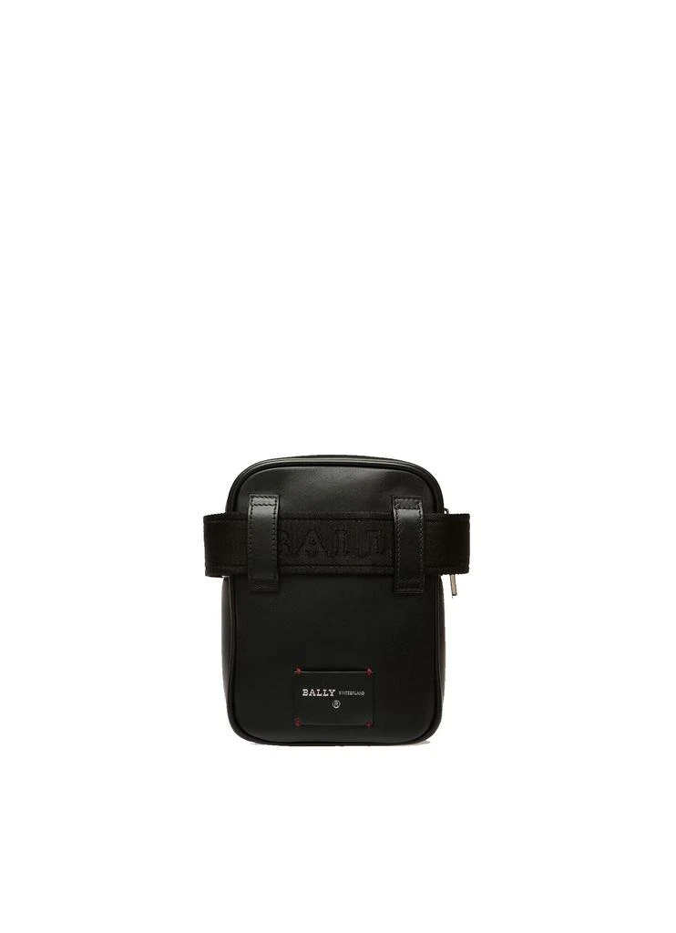 商品Bally|NEW Bally Heyot Men's 6230619 Black Leather Cross Body Bag MSRP,价格¥2200,第2张图片详细描述