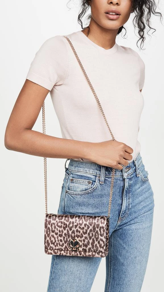 商品Kate Spade|Kate Spade New York Nicola 金属色豹纹链条钱夹,价格¥995,第3张图片详细描述